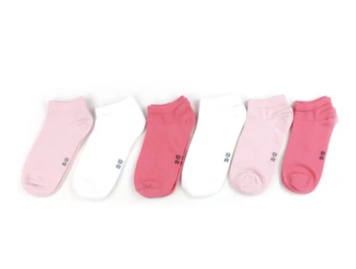 Name It bright white/parfait pink/camellia rose footie strømper (6-pak)